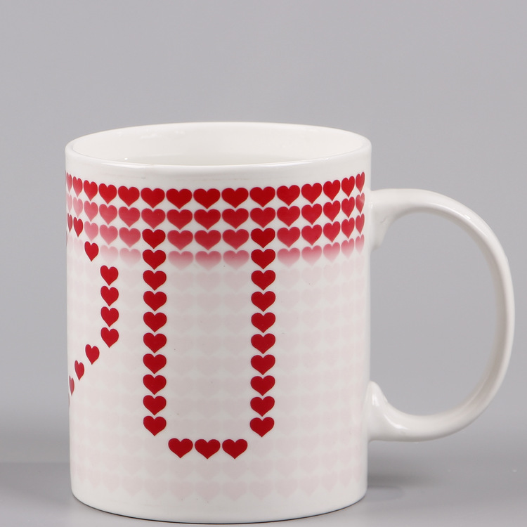 Love ceramic color changing mug