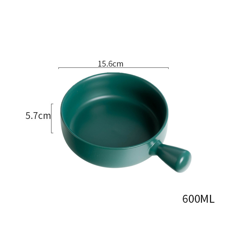 Household noodle bowl with handle Dark Green - Shop at LoveMi