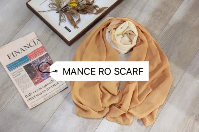 Pearl dyed Chiffon Scarf Champagne - Shop at LoveMi