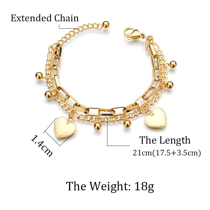 Polished Love Heart Bracelet