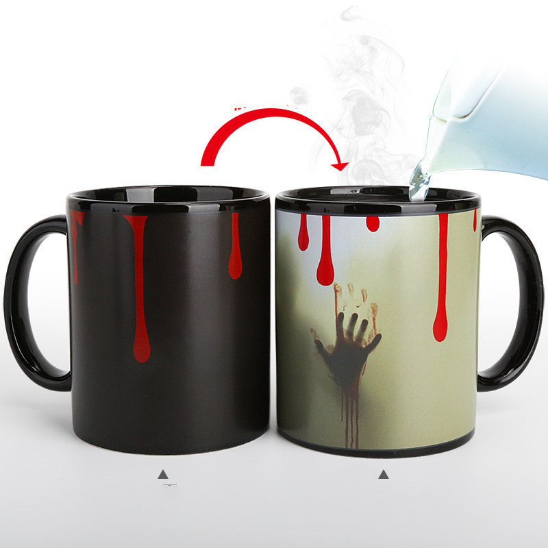 Funny ghost heating color changing cup