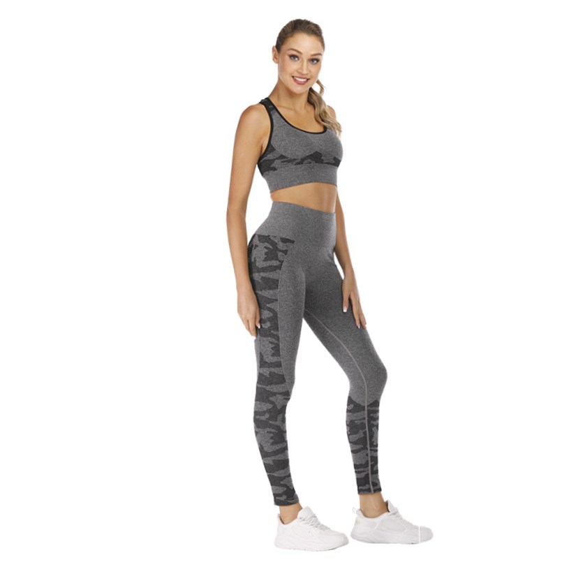 Camouflage suit yoga movement long sleeve seamless underwear