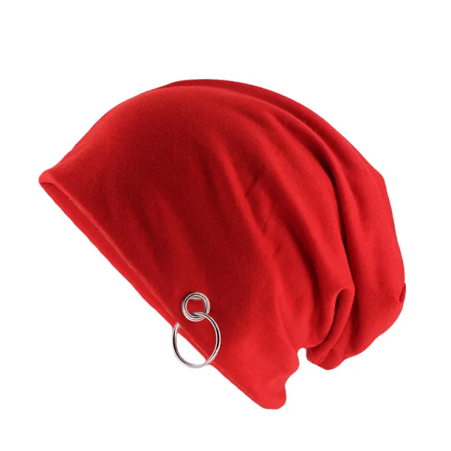 Fall winter metal ring cap Red - Shop at LoveMi