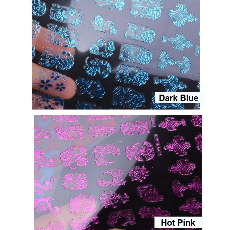 108 hot gold and silver stickers nail 3D stickers — foto 6