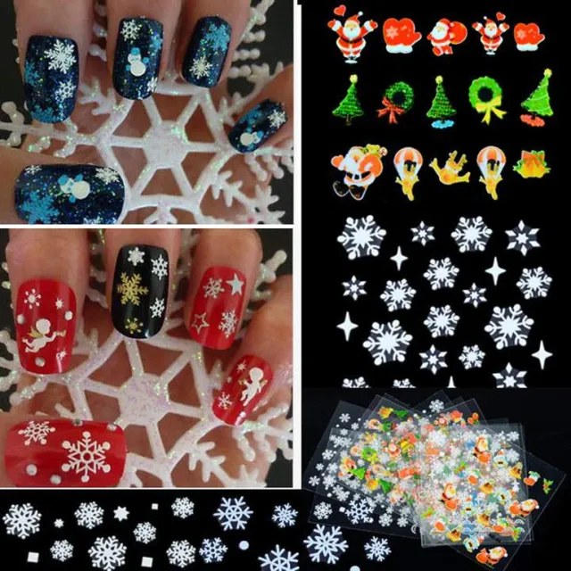 Nail Sticker Slim 3D Nail Decal 12Christmas Gift - Shop at LoveMi