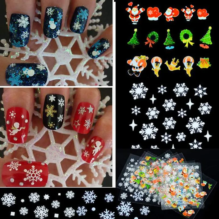 Nail Sticker Slim 3D Nail Decal - 12Christmas Gift