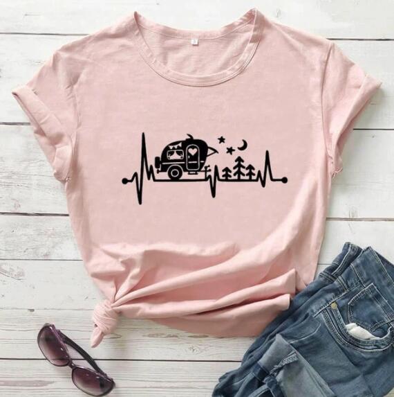 Title 4, Camping Heartbeat Graphic T-Shirt