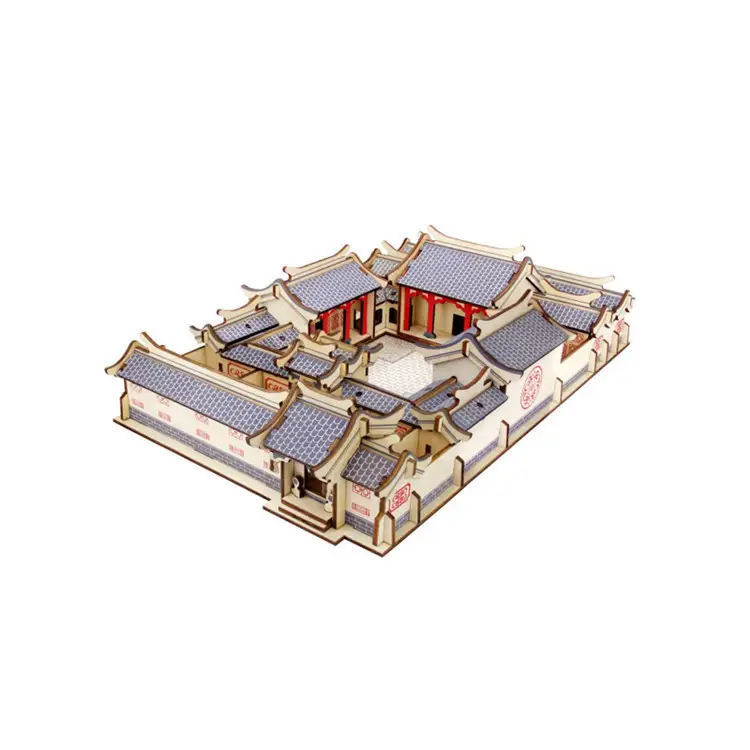 Wooden 3D children's educational handmade puzzle