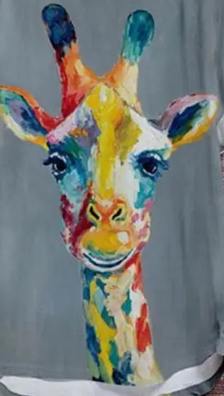 Giraffe print T-shirt