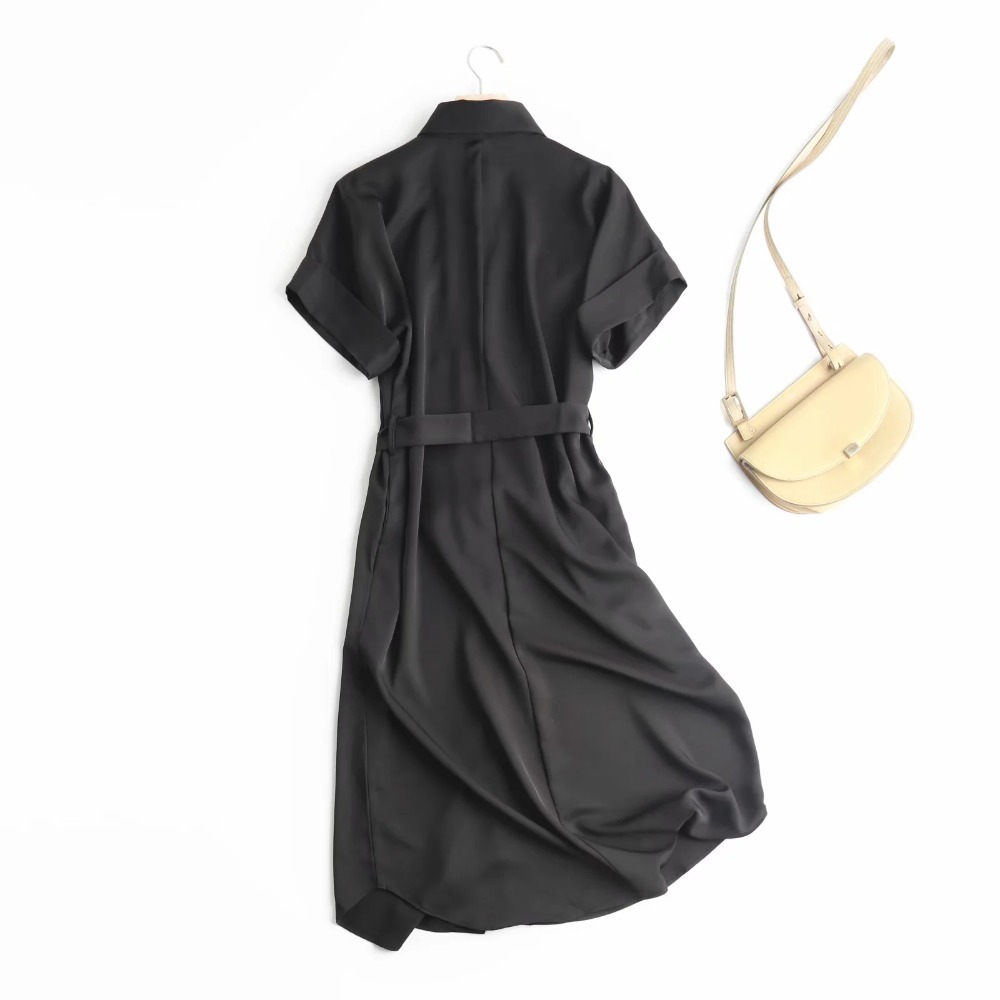 Waist slim pocket dress