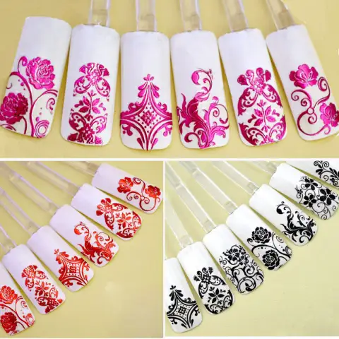 108 Hot Gold and Silver Stickers Nail 3D