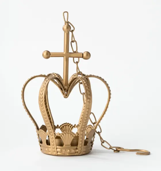 Wedding Crown Centrepiece Candlestick Gold Metal Candle Holder