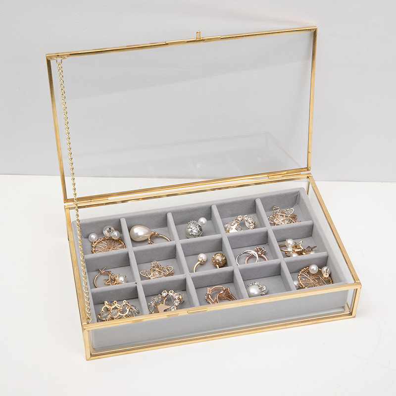 Dustproof glass retro storage box