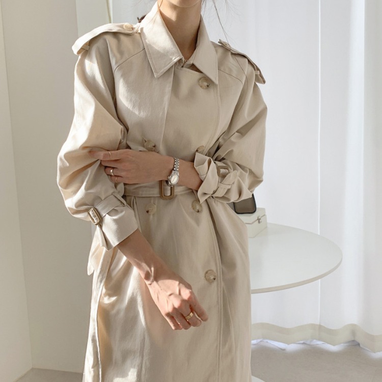 Workwear coat with waist and knee