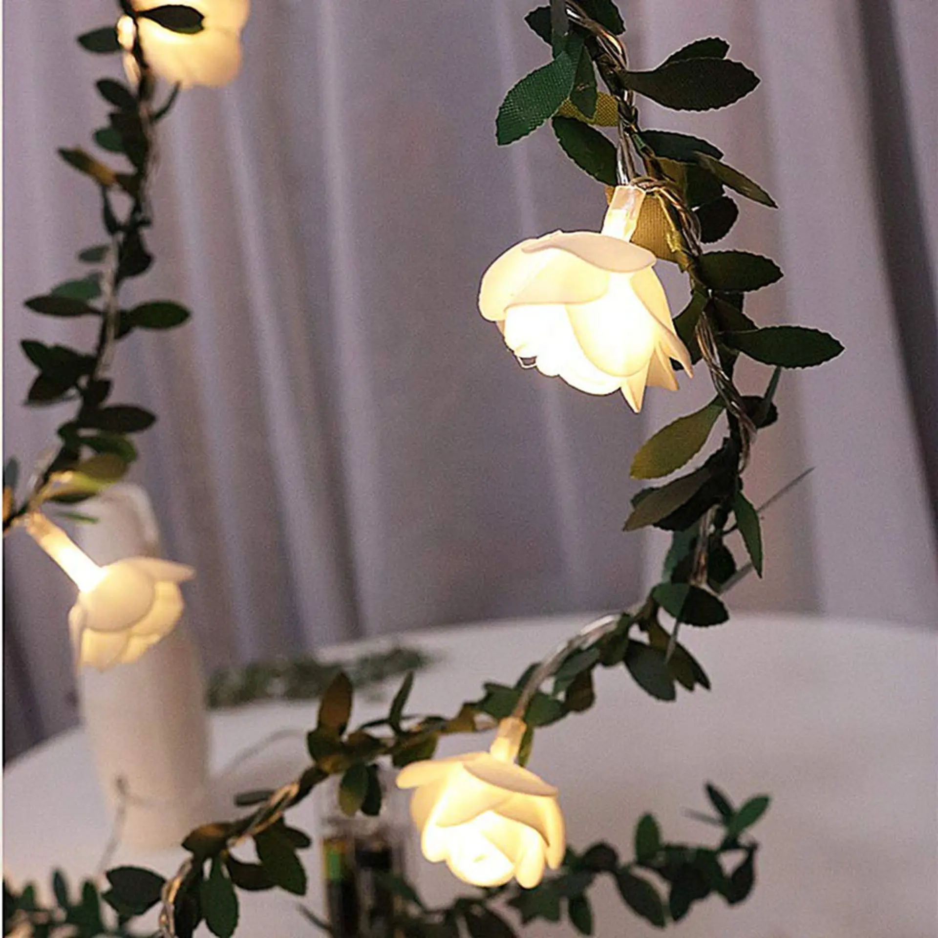 Rose Flower Vine String LED Lights