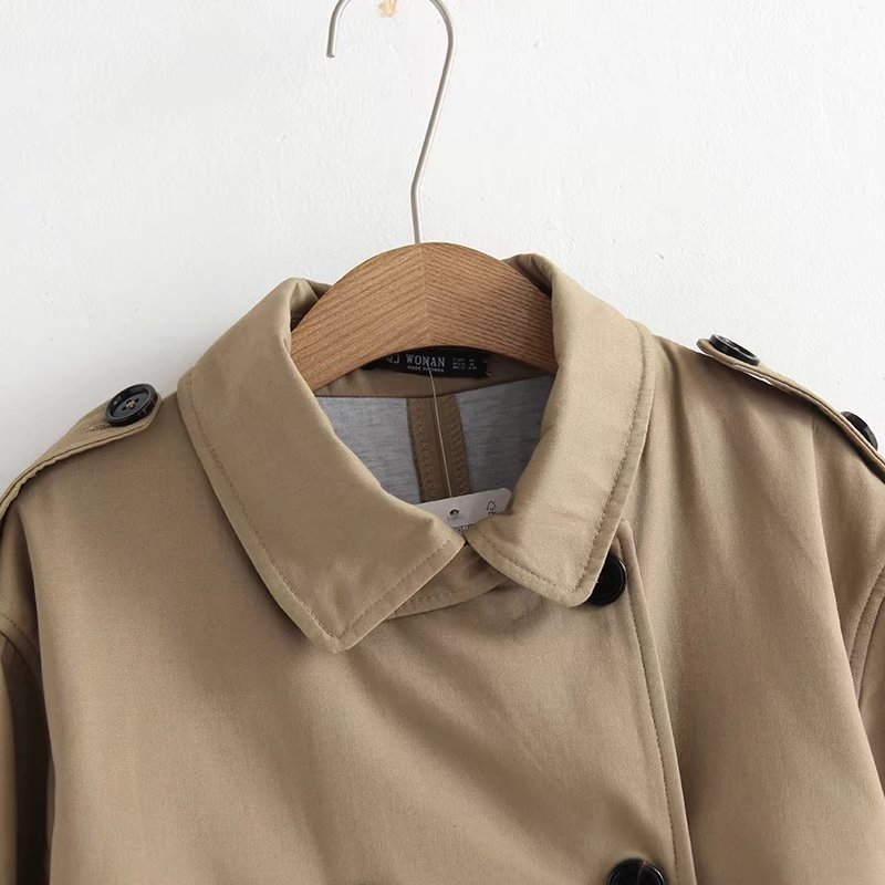 Title 4, Lange trenchcoat met dubbele rijs