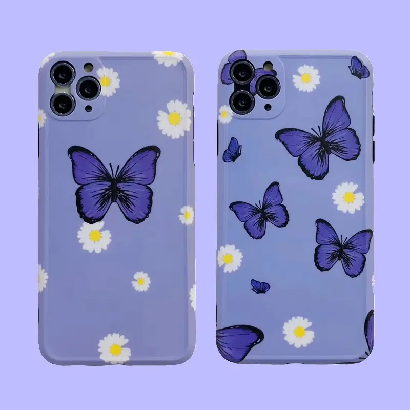 Blue butterfly phone case