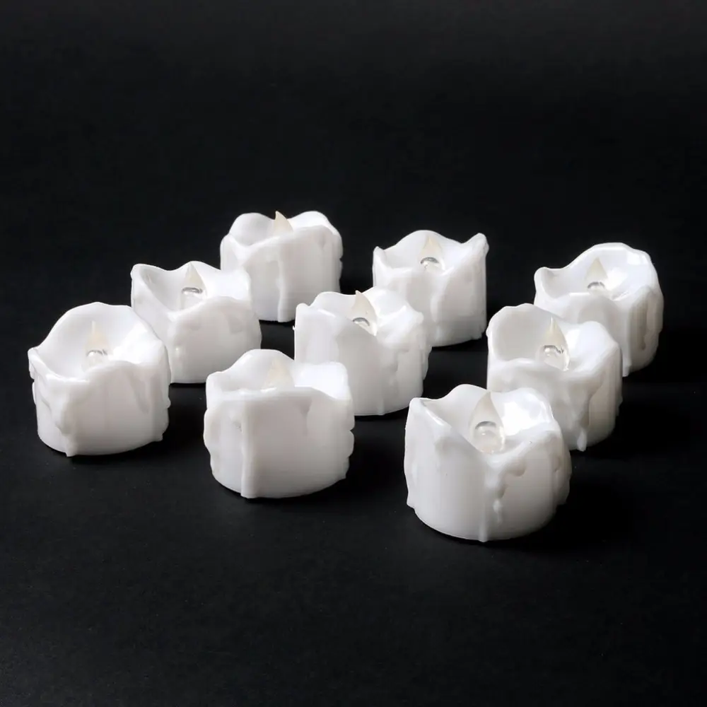 LED Electronic Tea Light Candles with Battery Operated Flickering Flame