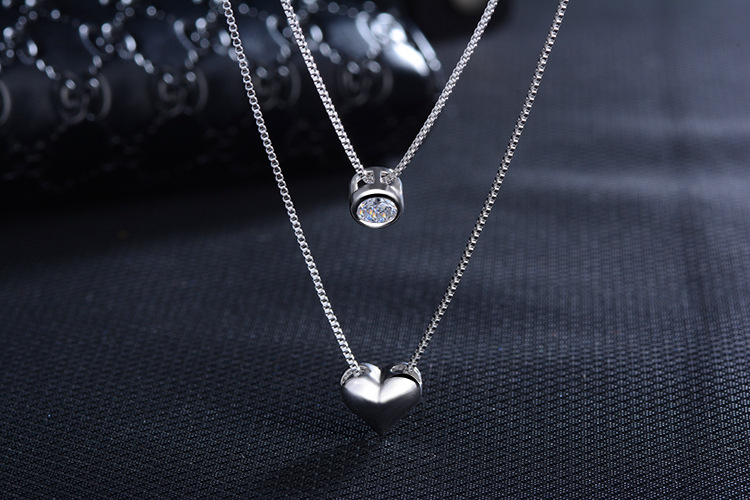 Heart double necklace
