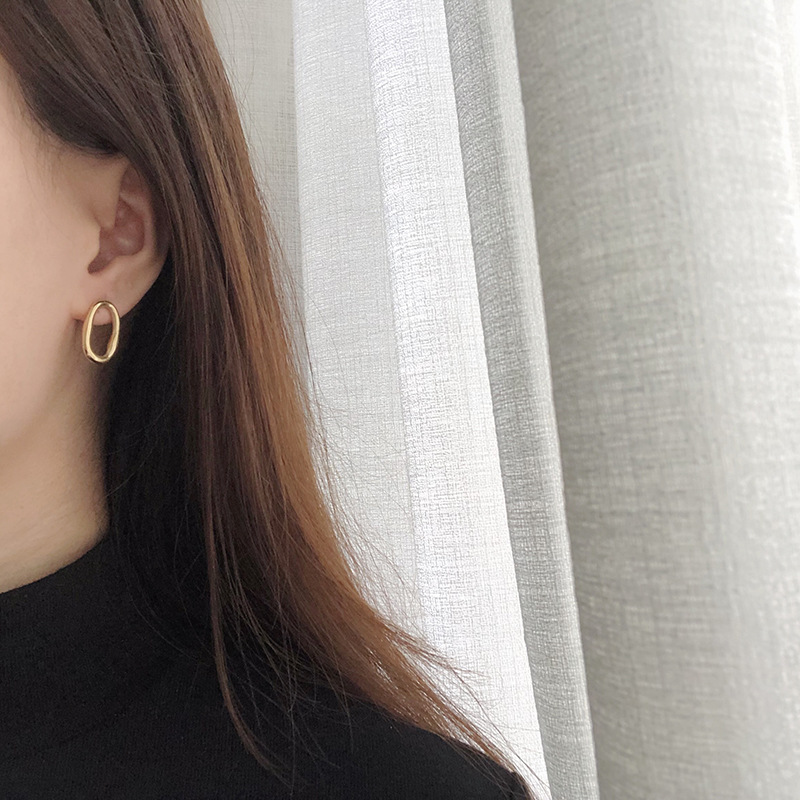 Irregular ring design earrings