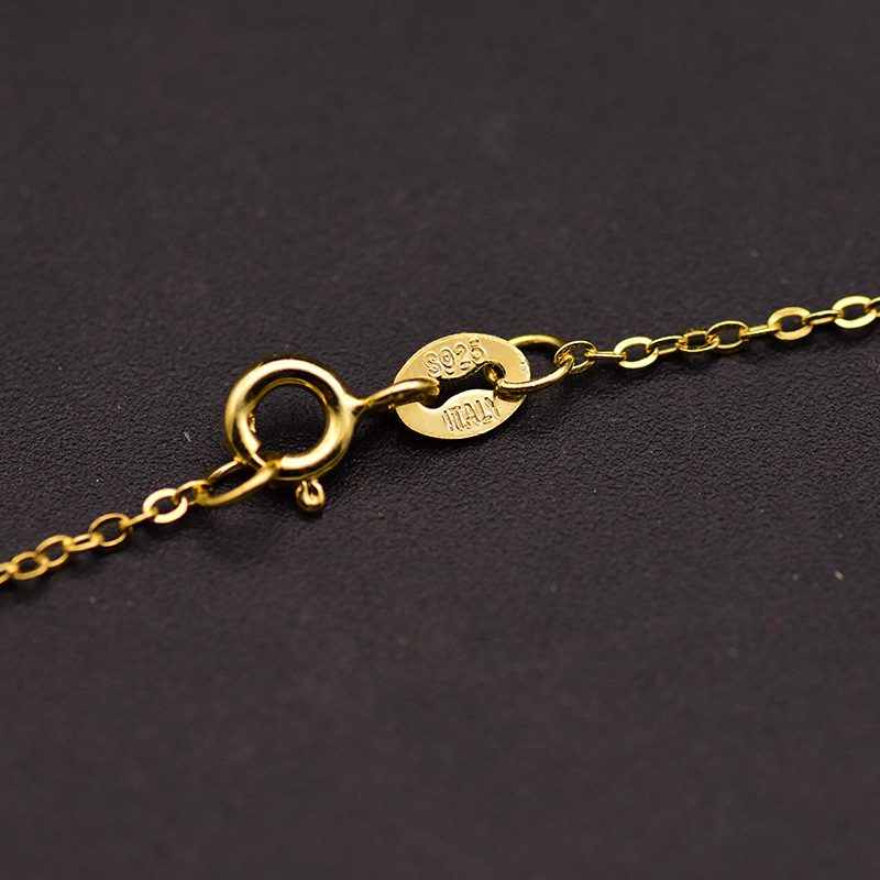 925 silver natural baroque purple pearl shell flower pendant necklace