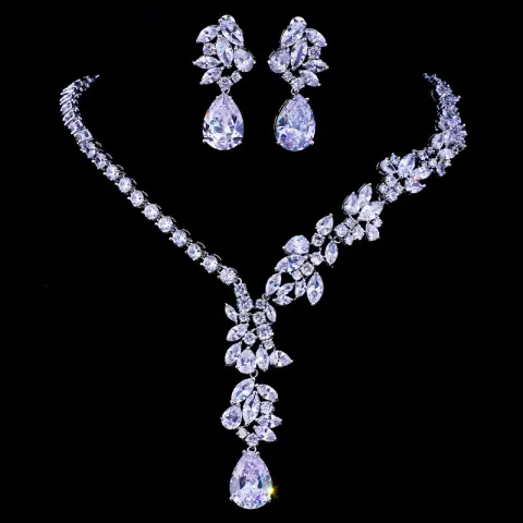 Water Drop Zircon Bridal Suit