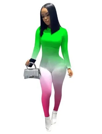 Sporty fashion catsuit - Green