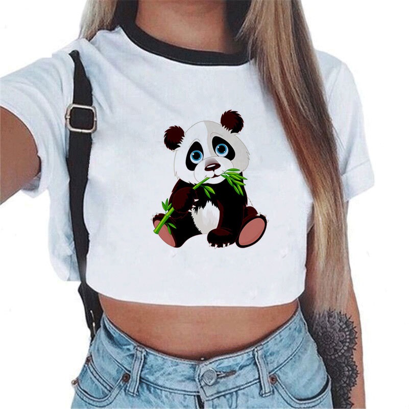 Women's panda print T-shirt