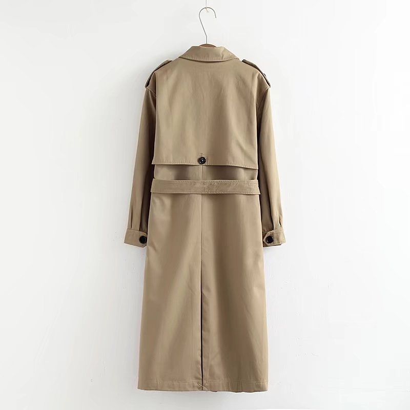 Title 5, Lange trenchcoat met dubbele rijs