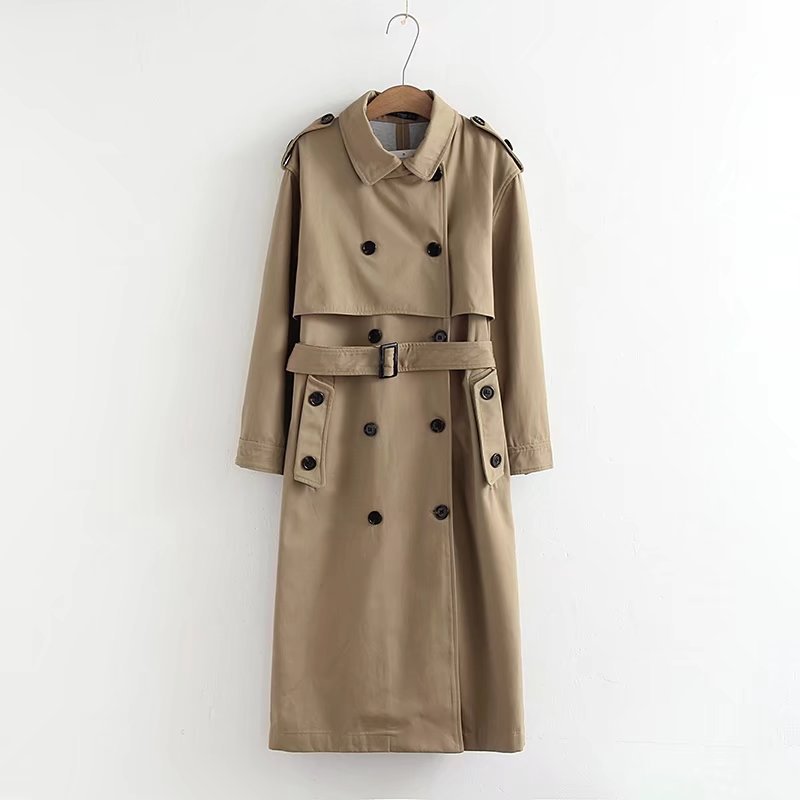 Title 6, Lange trenchcoat met dubbele rijs