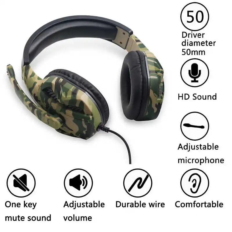 Camouflage gaming headset – image 5
