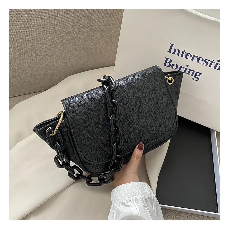 Fashion messenger handbag - Black