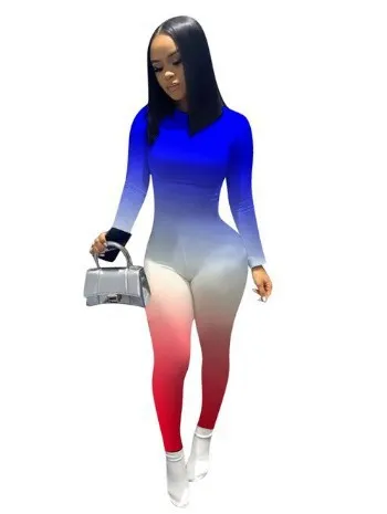 Sporty fashion catsuit - Blue