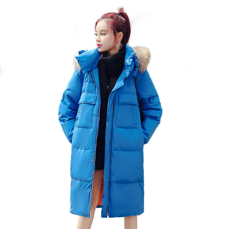 Western style white duck down jacket