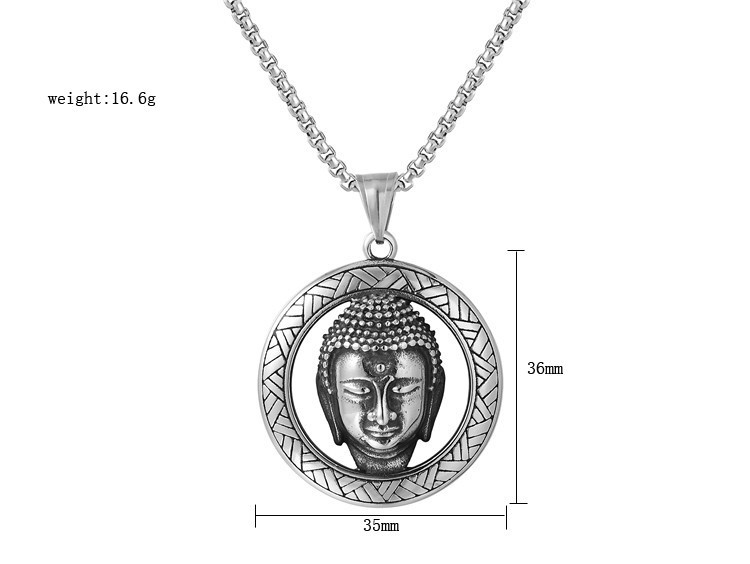 Tathagata Men's Titanium Steel Pendant