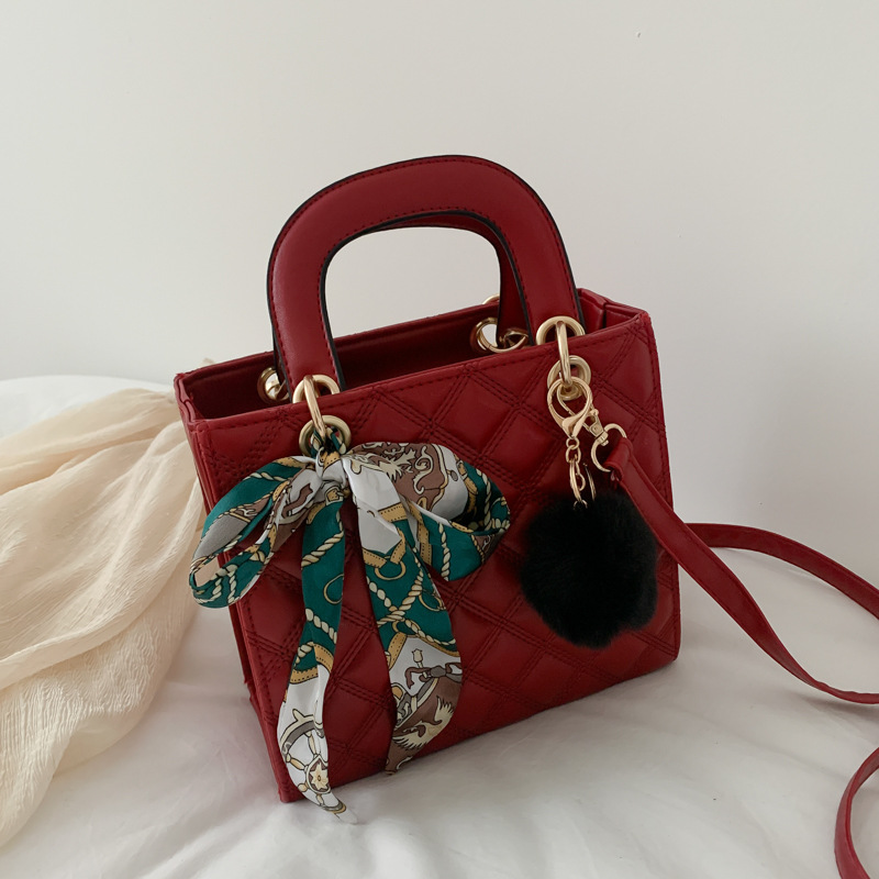 All match hair ball Diana bag Red - Shop at LoveMi