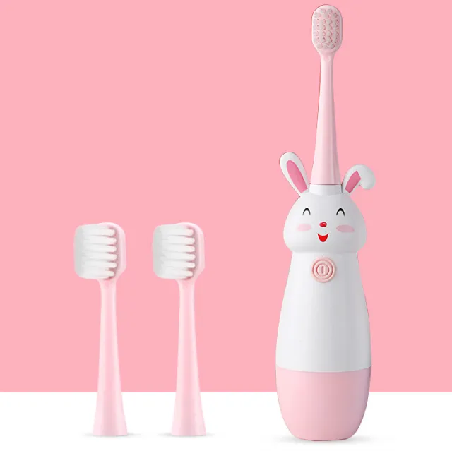 Waterproof soft fur children's electric toothbrush Pink - Shop at LoveMi