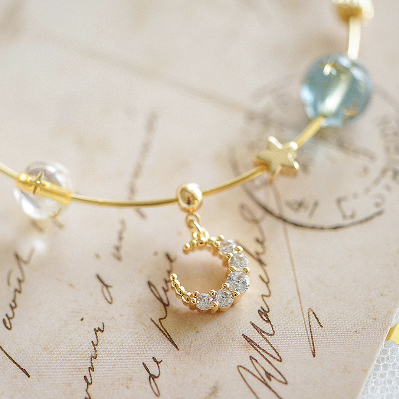 Moon Star Zircon Pendant Star Moon Bracelet