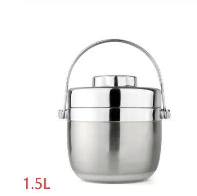 Portable Stainless Steel Heat Preservation Pot Lunch Box - True Color