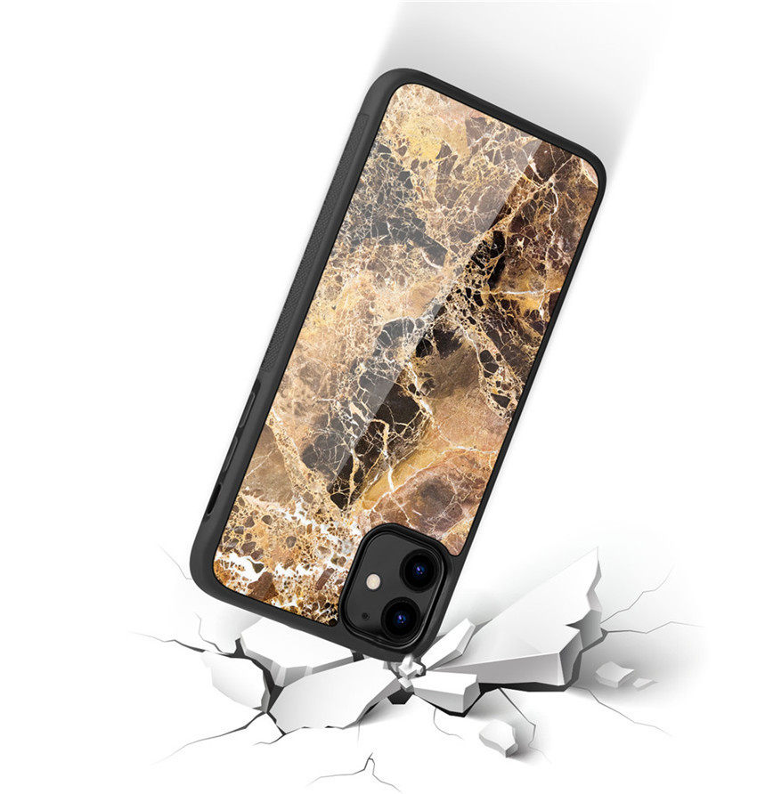 Compatible with Apple , Anti-drop marble pattern mobile phone case - Image 2