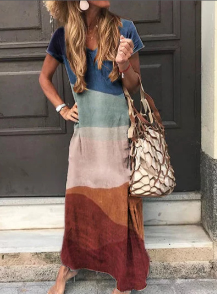 Gradient multicolor colorful color dress