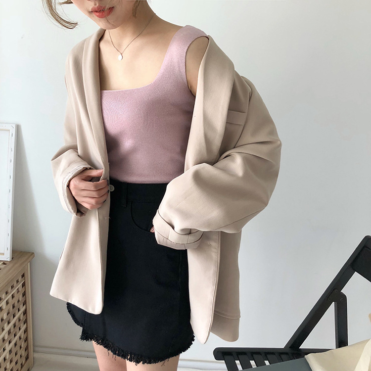 Knitted sling ice silk vest