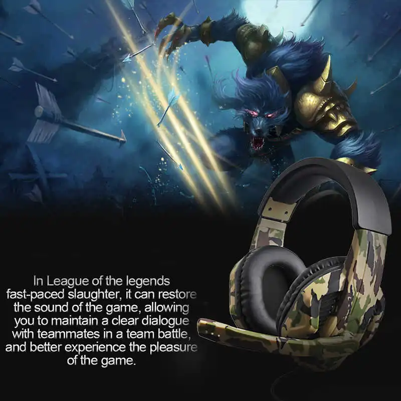 Camouflage gaming headset – image 6
