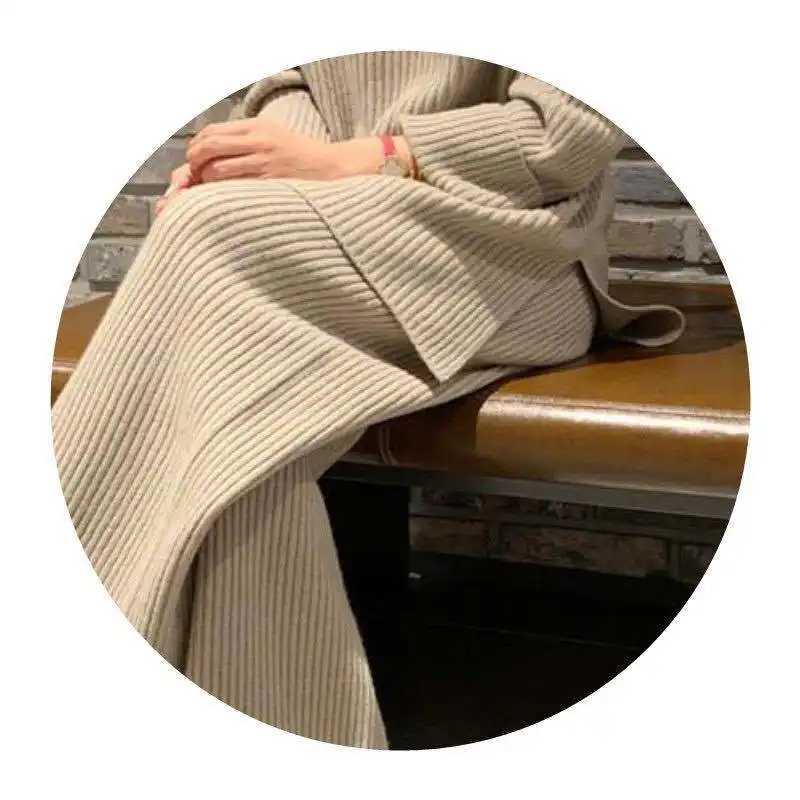Loose sweater wide leg pants trousers two-piece suit