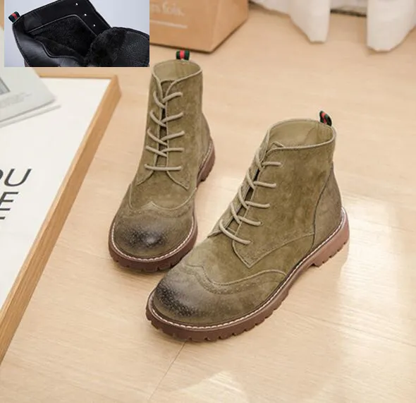 British style Martin boots Green - Shop at LoveMi
