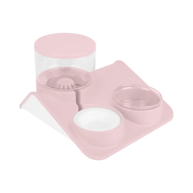 Pet feeder double bowl Pink - Shop at LoveMi