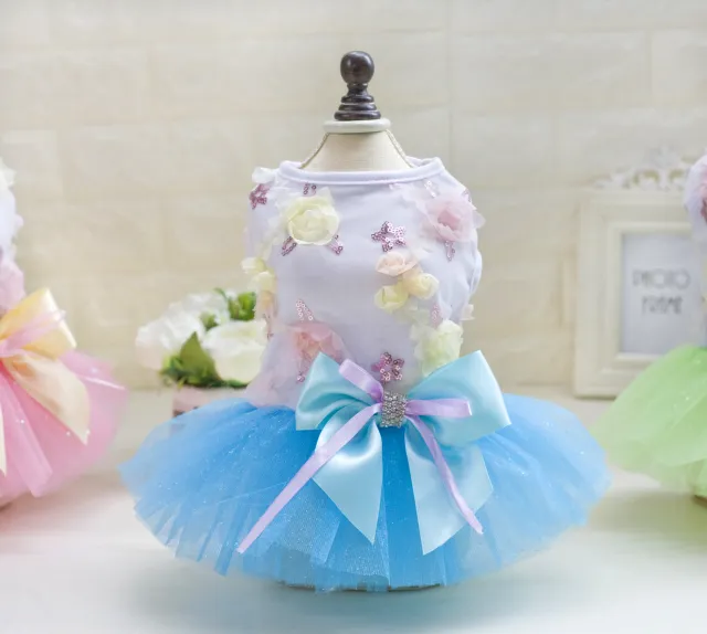 Teddy dog pet dress Blue - Shop at LoveMi