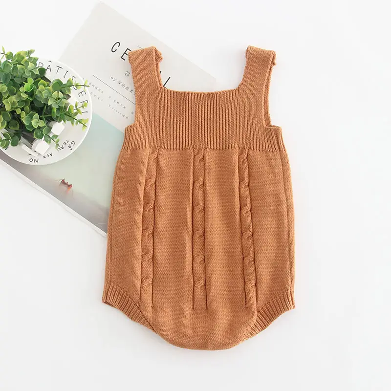 Baby Sleeveless Knit Romper Jumpsuit