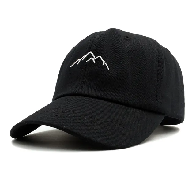 Mountain embroidery baseball cap Black - Shop at LoveMi