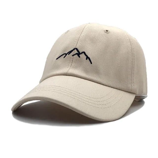 Mountain embroidery baseball cap Beige - Shop at LoveMi